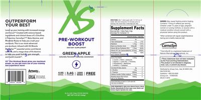 Pre-Workout Boost Green Apple label