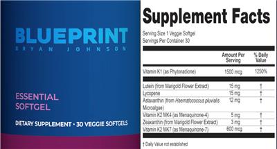 Essential Softgel label
