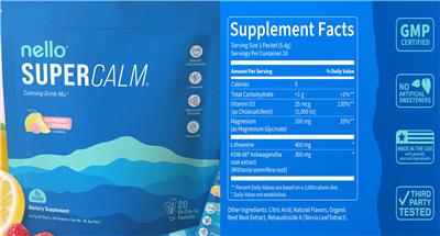Super Calm Raspberry Lemonade Flavored label