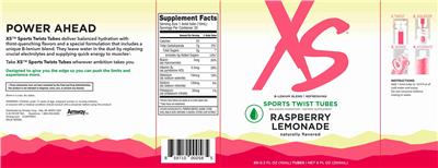 Sports Twist Tubes Raspberry Lemonade Flavored label