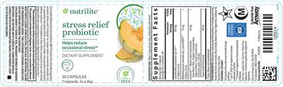 Stress Relief Probiotic label