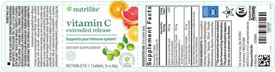 Vitamin C Extended Release label