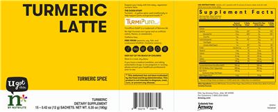 Turmeric Latte Turmeric Spice label