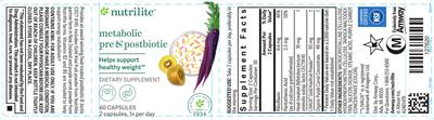Metabolic Pre & Postbiotic label