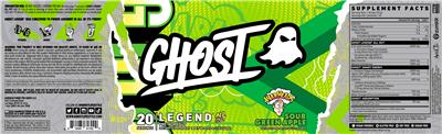 Legend All Out Warheads Sour Green Apple label
