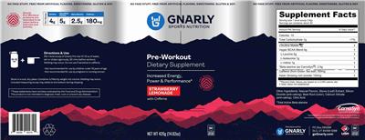 Pre-Workout with Caffeine Strawberry Lemonade label
