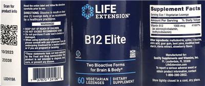 B12 Elite label
