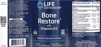 Bone Restore with Vitamin K2 label