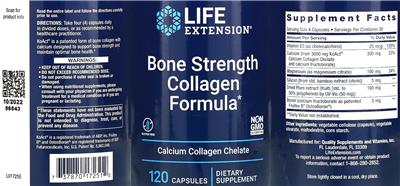 Bone Strength Collagen Formula label