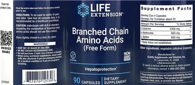 Branched Chain Amino Acids (Free Form) label