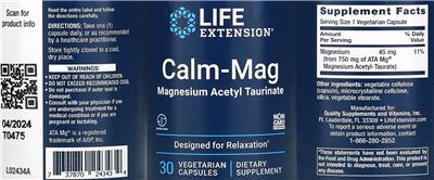 Calm-Mag label