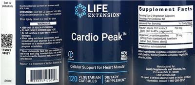 Cardio Peak label