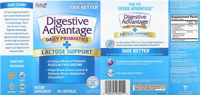 Daily Probiotics + Lactose Support label