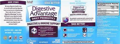 Daily Probiotics Digestive & Immune Support label