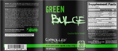 Green Bulge label