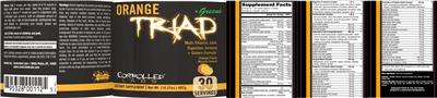 Orange Triad + Greens Orange Flavor label