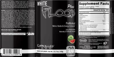 White Flood Plus Juicy Watermelon label