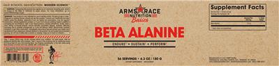 Beta Alanine Unflavored label