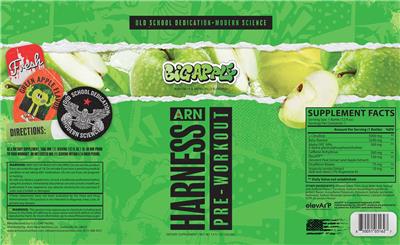 Harness Pre-Workout Big Apple label