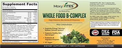Whole Food B-Complex label