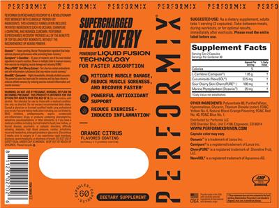 Supercharged Recovery Orange Citrus label