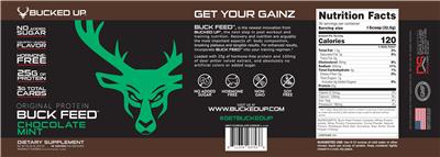 Buck Feed Original Protein Chocolate Mint label