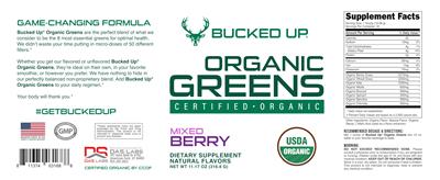 Organic Greens Mixed Berry label