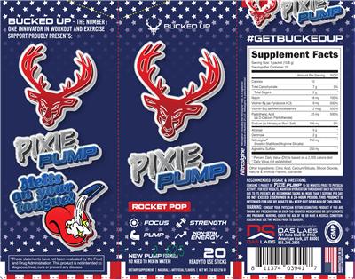 Pixie Pump Rocket Pop label