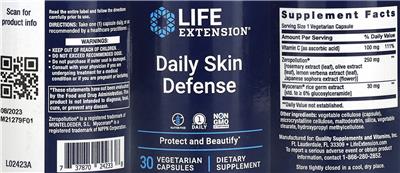 Daily Skin Defense label