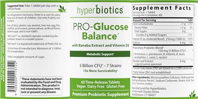 PRO-Glucose Balance label