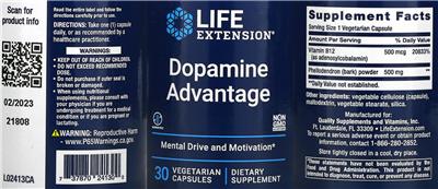 Dopamine Advantage label