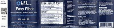 Easy Fiber Natural Orange Flavor label
