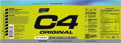 C4 Original Icy Blue Razz label