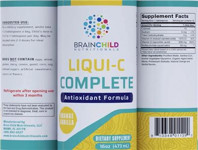 Liqui-C Complete Orange Vanilla label