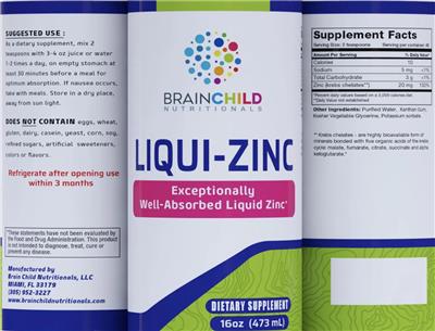 Liqui-Zinc label