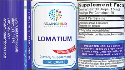 Lomatium Alcohol Free label