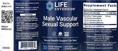 Male Vascular Sexual Support label