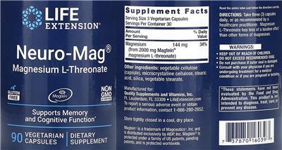 Neuro-Mag Magnesium L-Threonate label