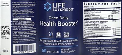 Once-Daily Health Booster label