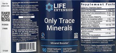 Only Trace Minerals label