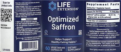 Optimized Saffron label