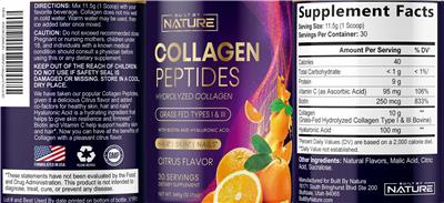Collagen Peptides Citrus Flavor label