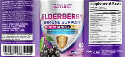 Elderberry Immune Support label
