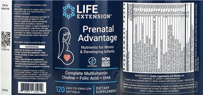 Prenatal Advantage label