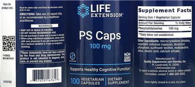 PS Caps 100 mg label