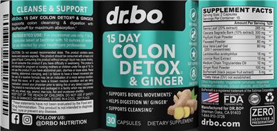 15 Day Colon Detox & Ginger label