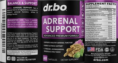Adrenal Support label