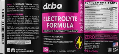 Electrolyte Formula label