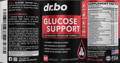 Glucose Support label