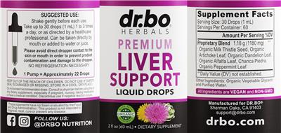 Liver Support Liquid Drops label